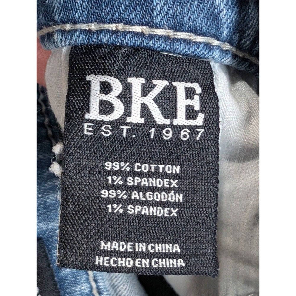 Bke Mens Jeans Size 28 x 30 Alec Skinny Distressed Cotton Blend Blue - Picture 11 of 16